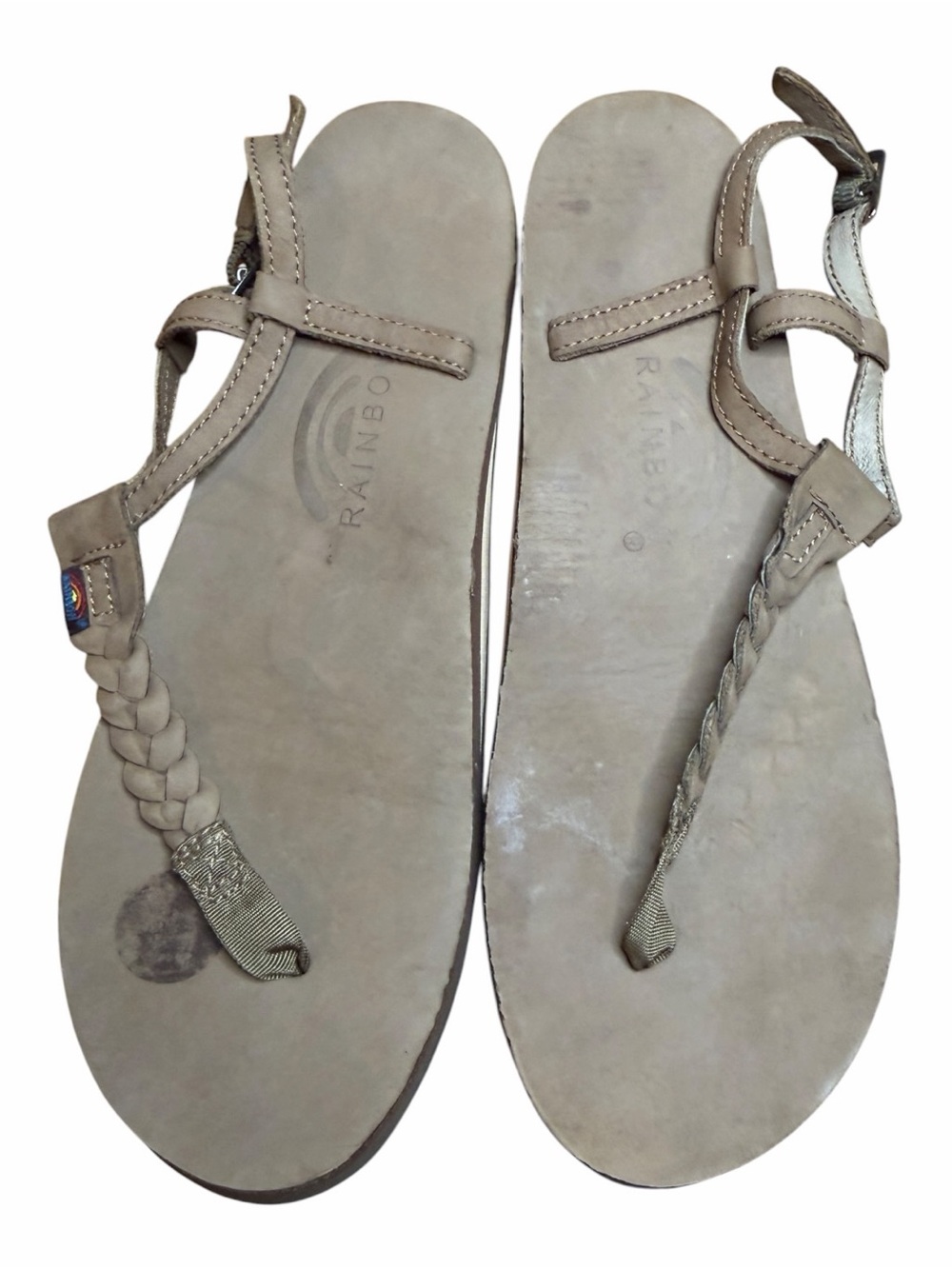 NWT Rainbow Sandals T-Street Braided Leather Sandals Women’s L (7.5 to 8.5)